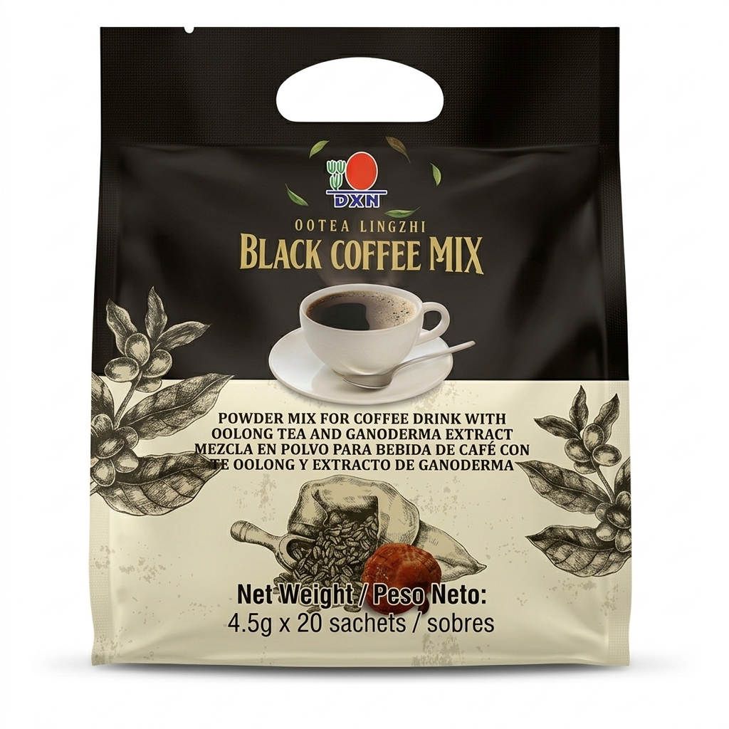 Funda de Ootea Lingzhi Black Coffee Mix DXN